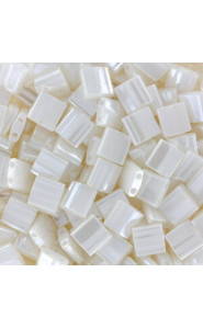 Miyuki tila 5x5mm beads - Antique ivory pearl ceylon TL-592